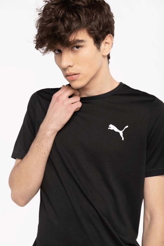 Puma Active Small Logo Tee T-shirt Erkek Siyah Tshirt 586725 01