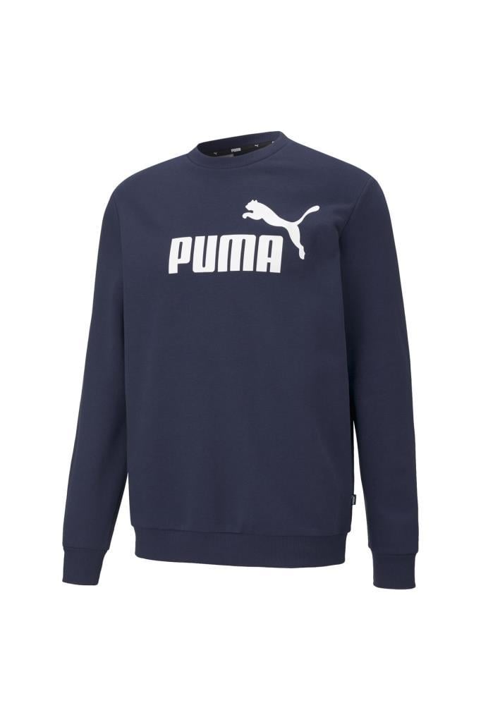 Puma Erkek Lacivert Sweatshirt ESS Big Logo Crew - Lacivert Erkek Sweatshirt