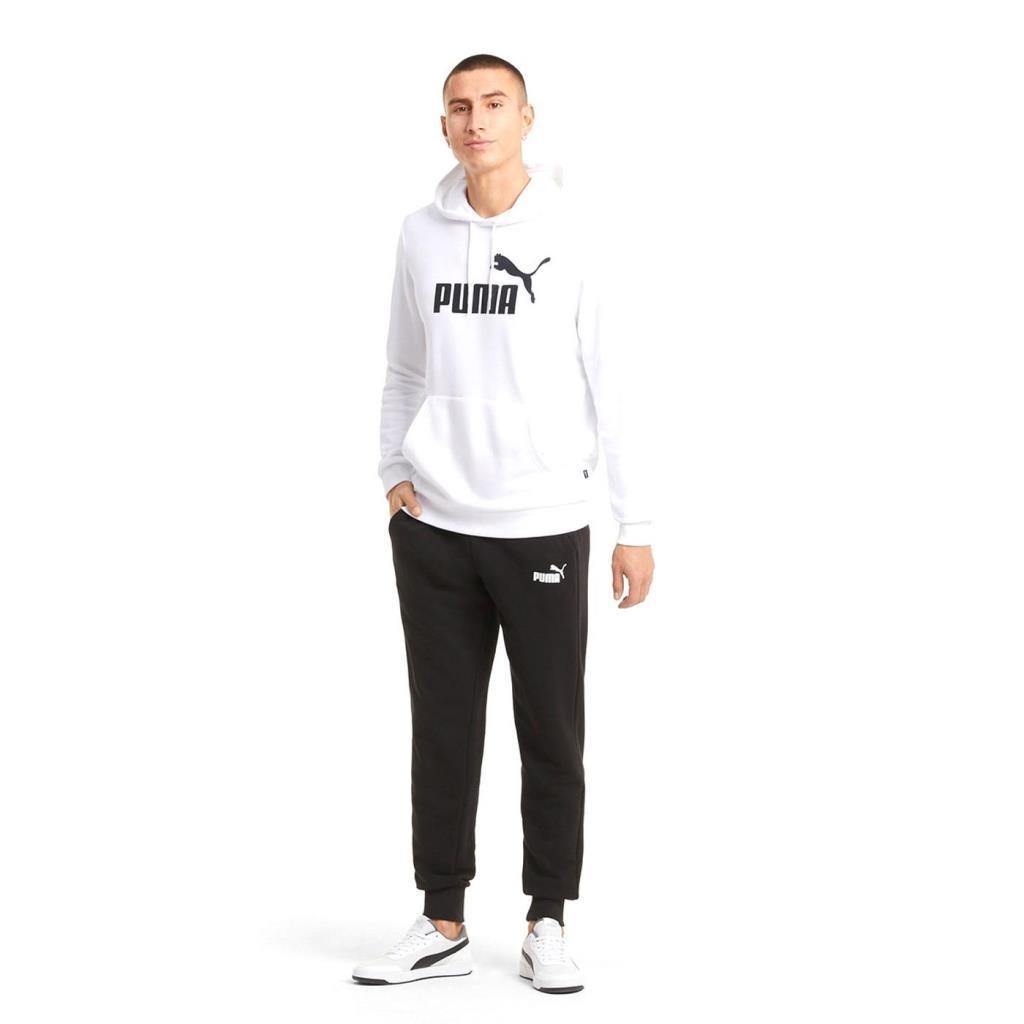 Puma Essential Big Logo Hoodie Tr Erkek Beyaz Sweatshirt 586688 02