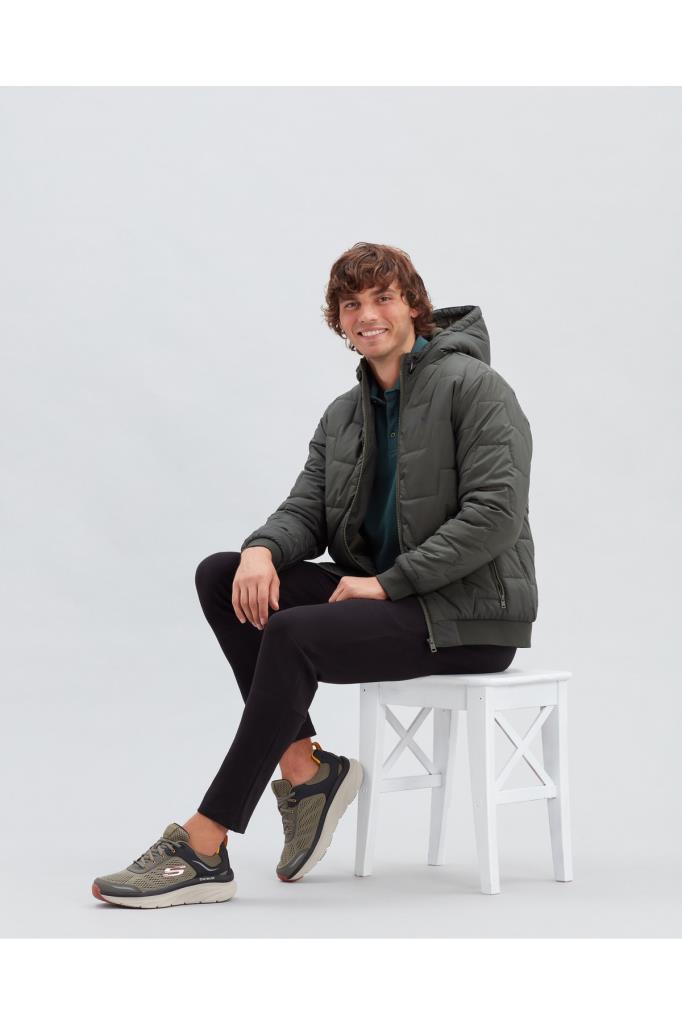 Skechers D'lux Walker Erkek Haki Günlük Spor Ayakkabı 232044 OLBK