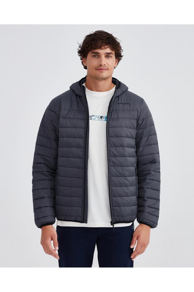 Skechers Erkek Mont M Essential Hooded Jacket Erkek Gri Mont S202063-040