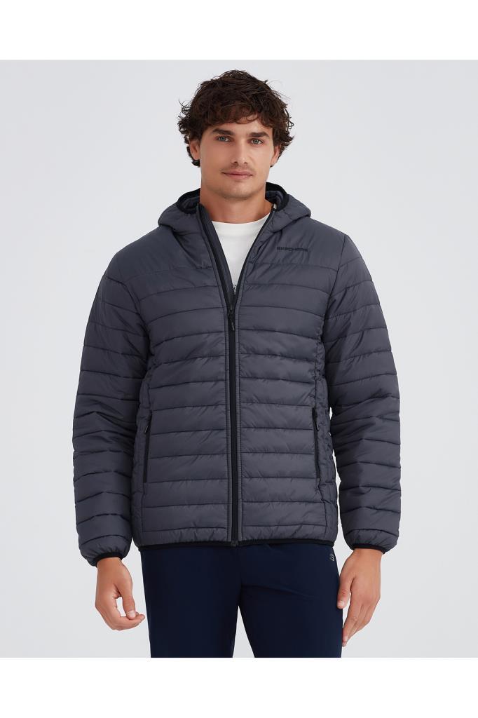 Skechers Erkek Mont M Essential Hooded Jacket Erkek Gri Mont S202063-040