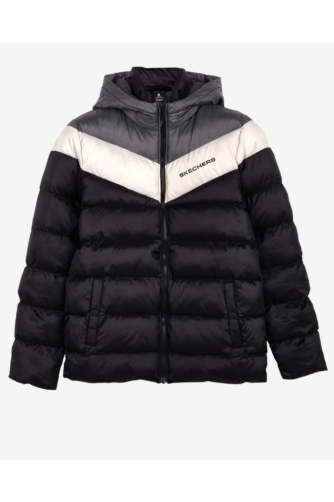 Skechers Erkek Mont M Outerwear Colorblock Padded Jacket Erkek Siyah Mont S222069-001