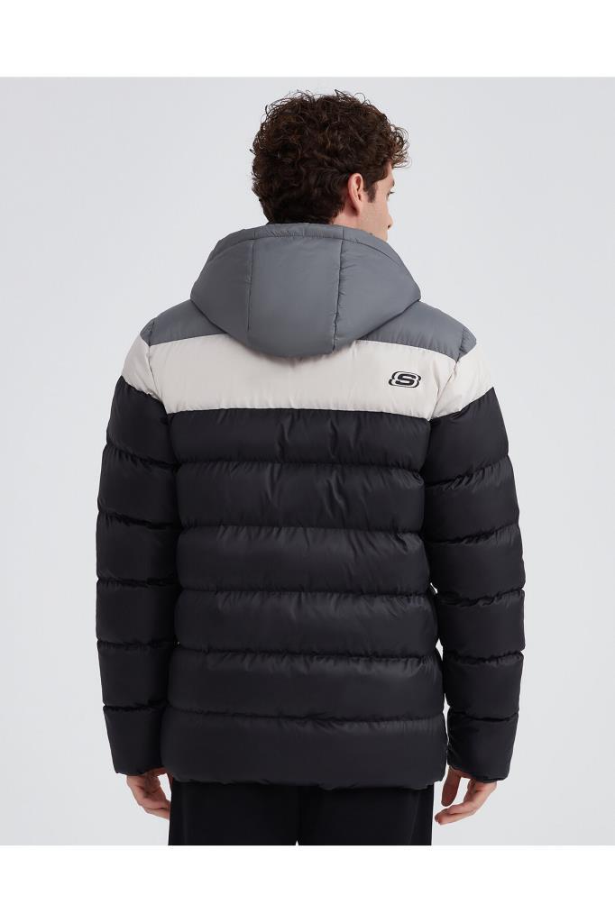 Skechers Erkek Mont M Outerwear Colorblock Padded Jacket Erkek Siyah Mont S222069-001