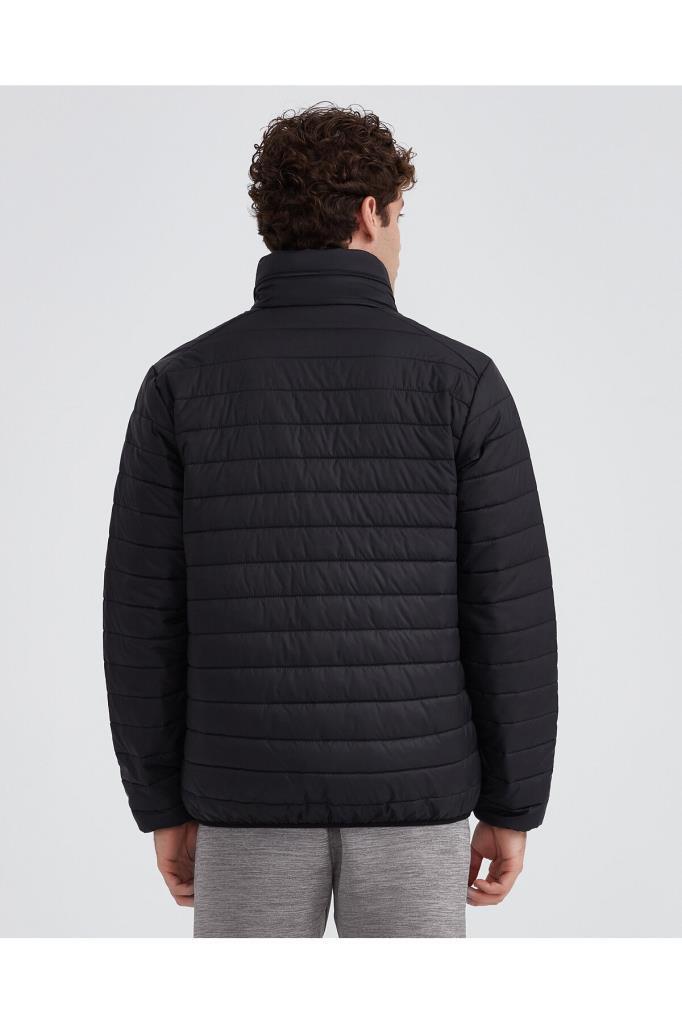 Skechers Erkek Mont M Panel Turtle Neck Jacket Erkek Siyah Mont S212030-001