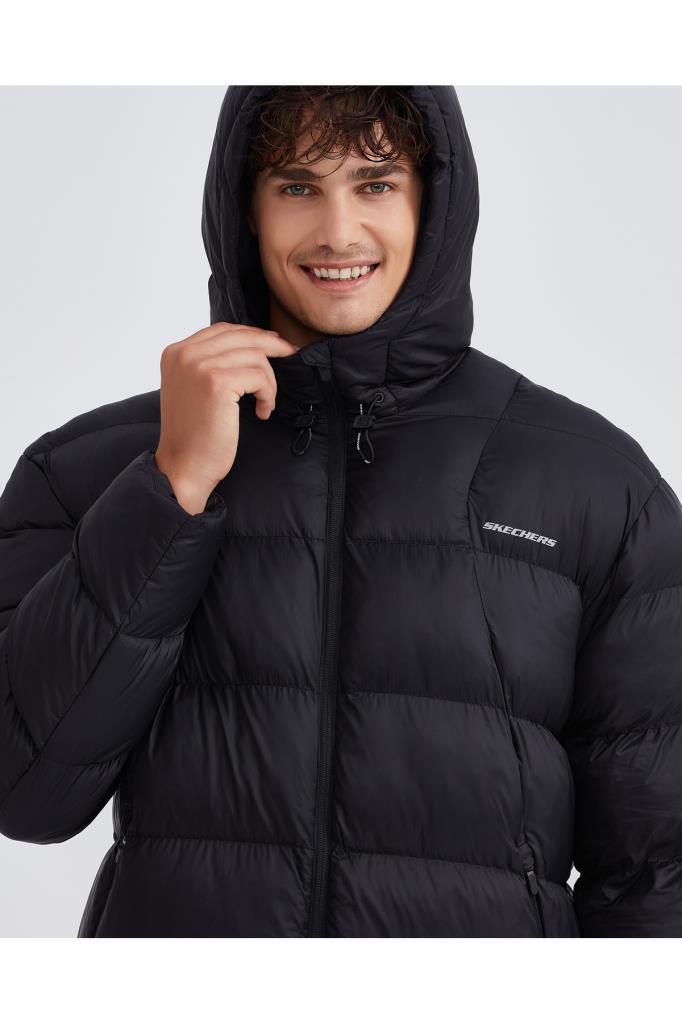 Skechers Erkek Mont Siyah Mont M Outerwear Padded Jacket Erkek Siyah Mont S232031-001