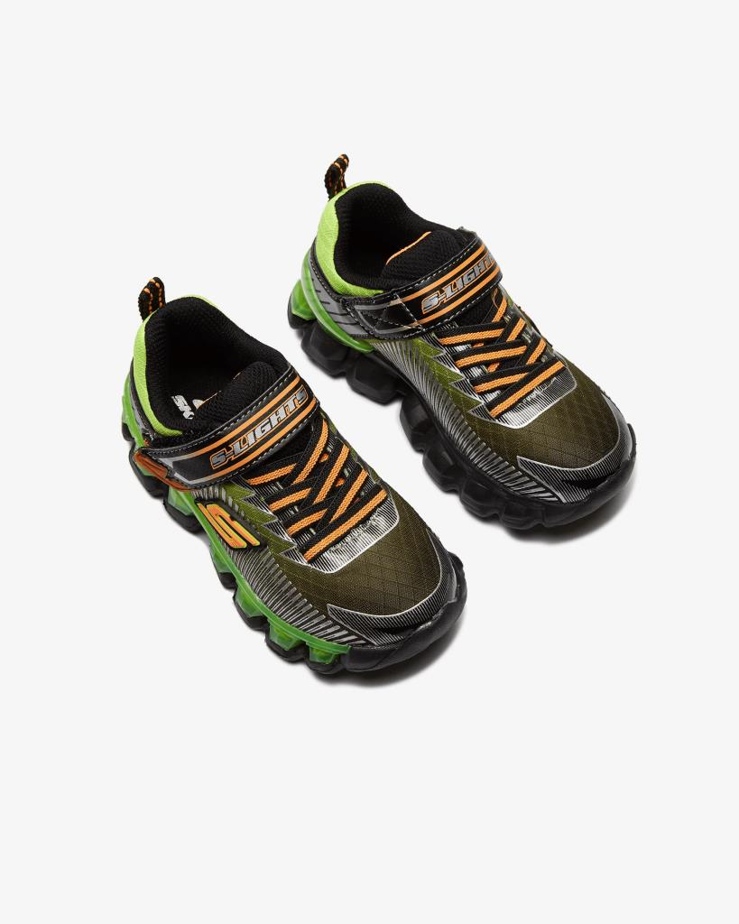 Skechers Flashpod- Scoria Erkek Çocuk Yeşil Işıklı Spor Ayakkabı 90293L BKLM