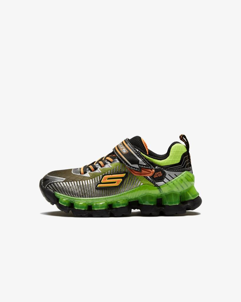 Skechers Flashpod- Scoria Erkek Çocuk Yeşil Işıklı Spor Ayakkabı 90293L BKLM