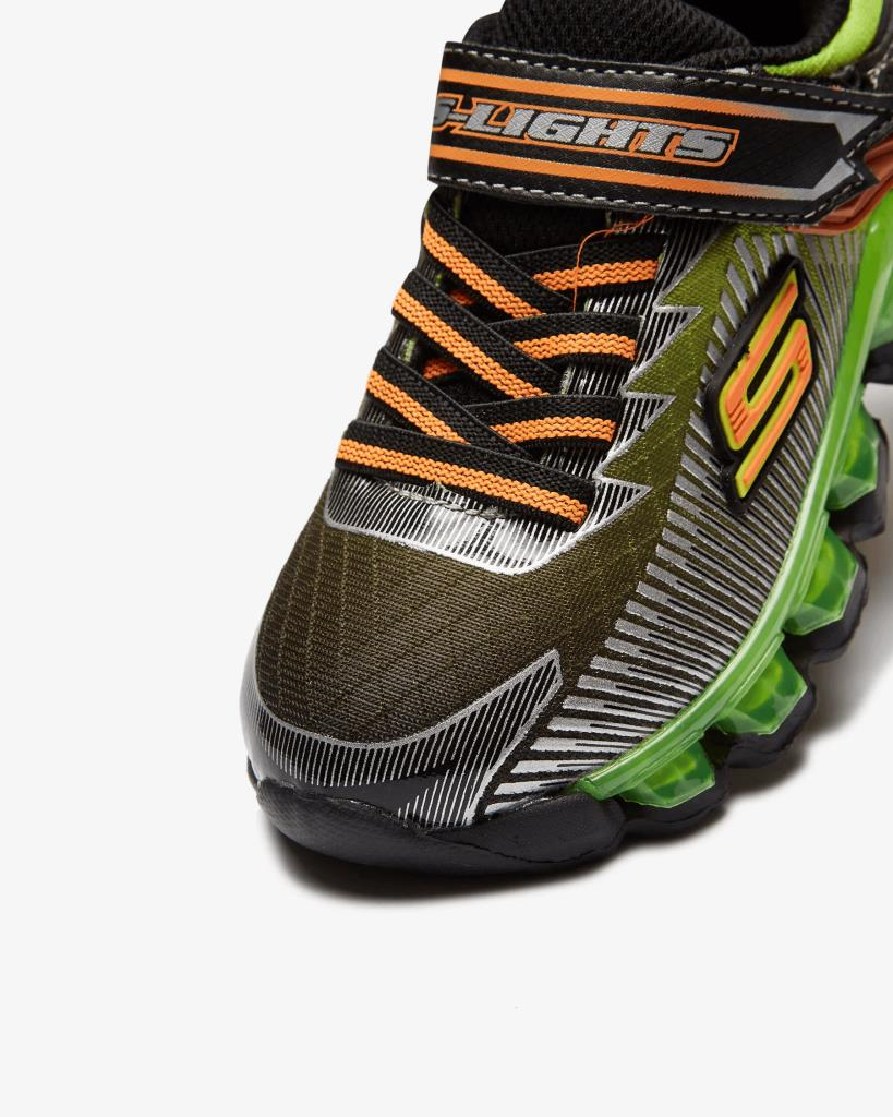 Skechers Flashpod- Scoria Erkek Çocuk Yeşil Işıklı Spor Ayakkabı 90293L BKLM