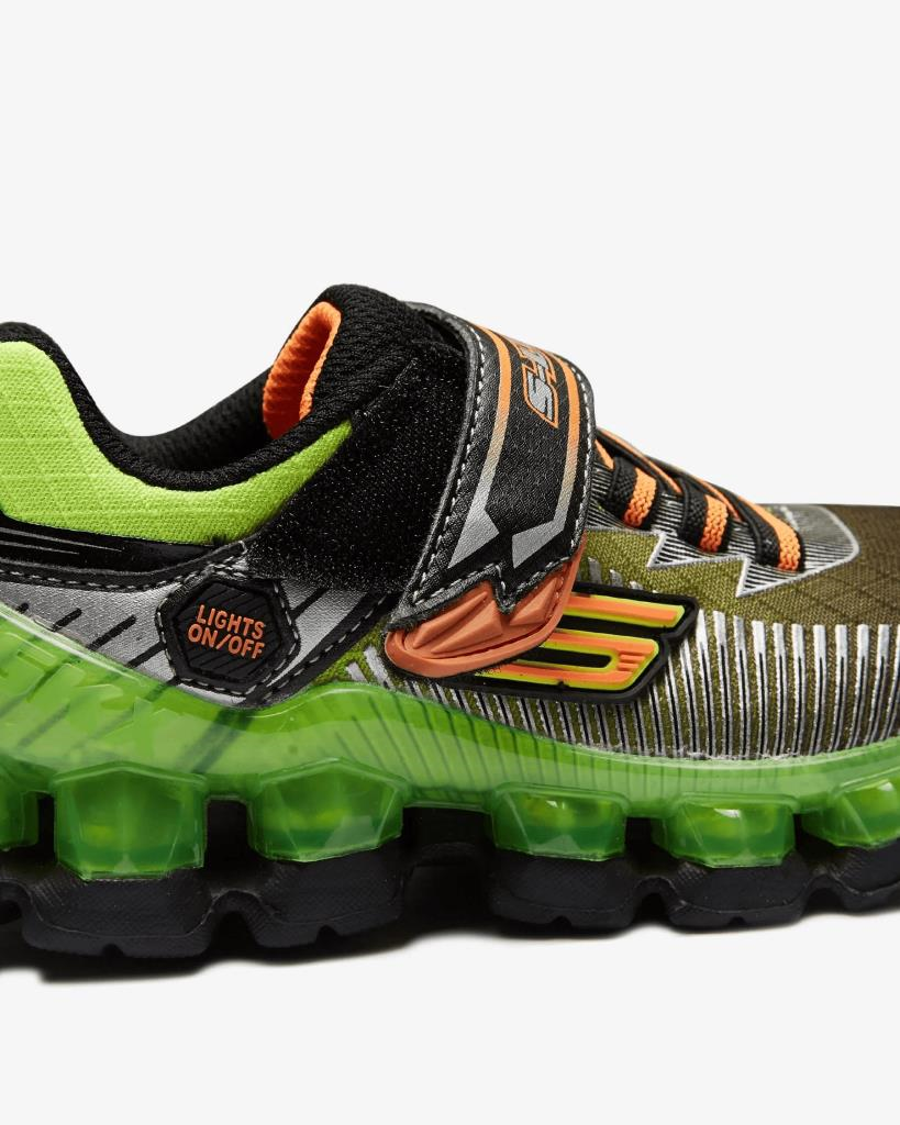 Skechers Flashpod- Scoria Erkek Çocuk Yeşil Işıklı Spor Ayakkabı 90293L BKLM
