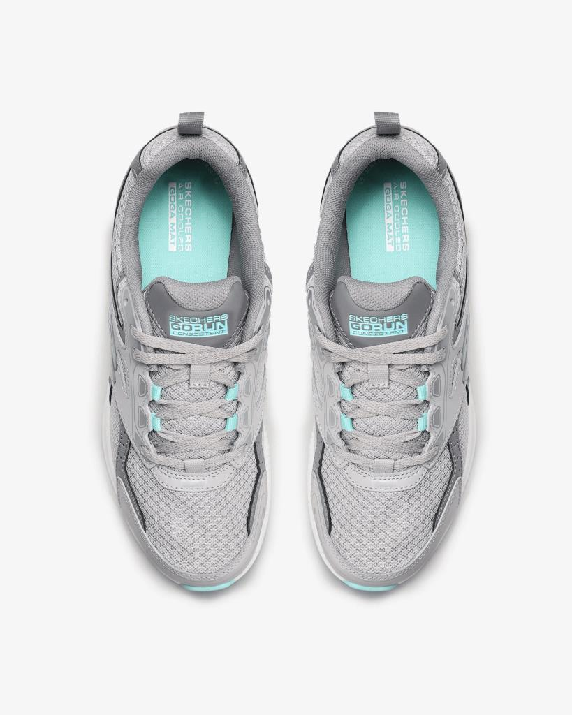 Skechers Go Run Consistent Kadın Gri Yürüyüş Ayakkabısı 128075 GYTQ