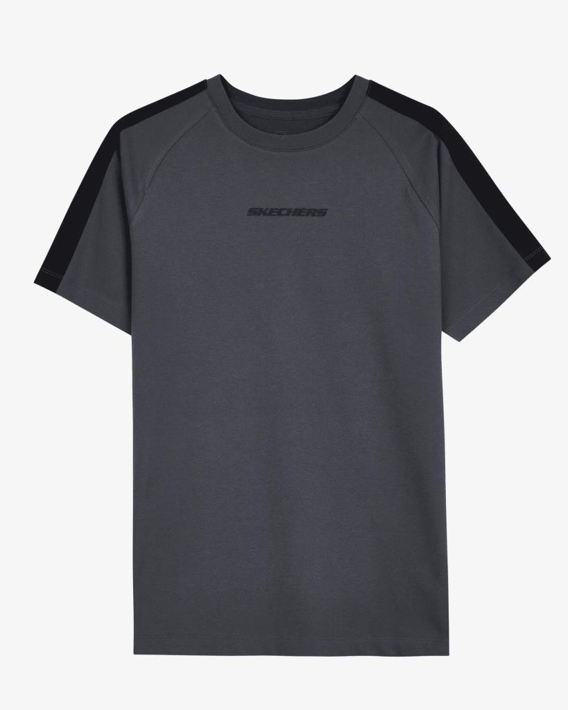 Skechers M Branded Stripe T-shirt Erkek Gri Tshirt S212219 003