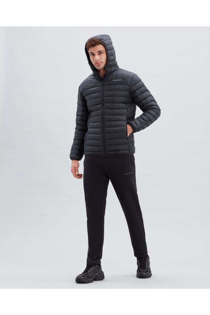 Skechers M Essential Hooded Jacket Erkek Siyah Mont S202063 001