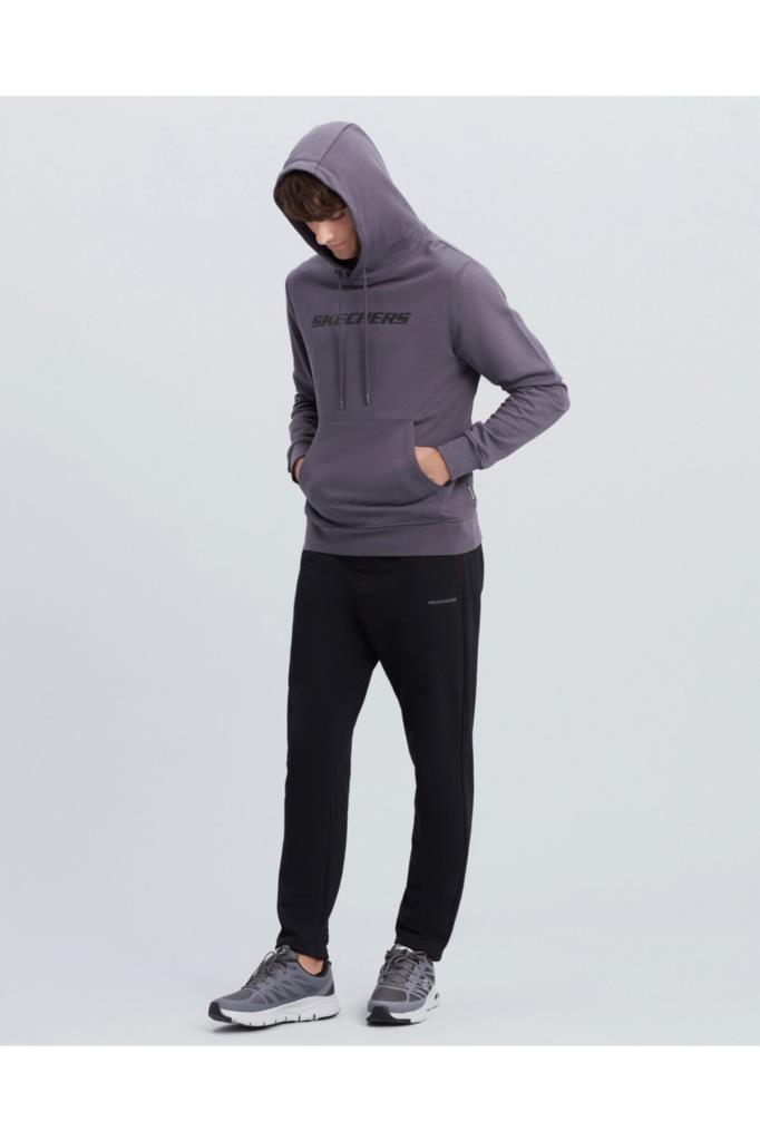Skechers New Basics M Hoodie Erkek Gri Sweatshirt S212266 003