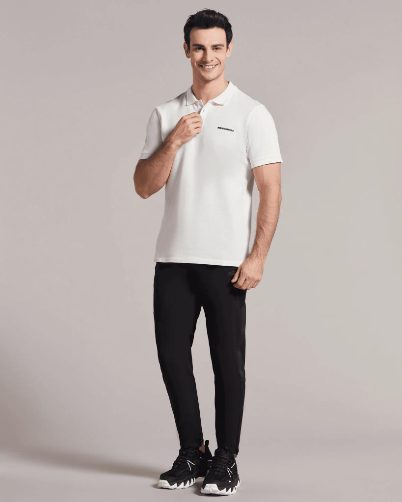 Skechers Polo M Short Sleeve Polo Erkek Beyaz Polo Yaka Tshirt S211800 102