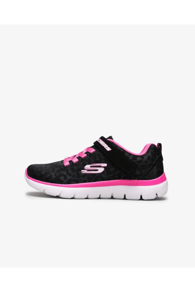 Skechers Summits-Worth Wild Kız Çocuk Günlük Siyah Spor Ayakkabı 302072L BKNP