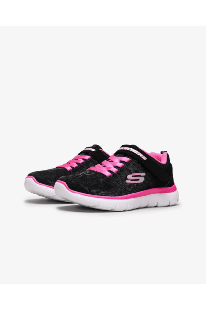 Skechers Summits-Worth Wild Kız Çocuk Günlük Siyah Spor Ayakkabı 302072L BKNP
