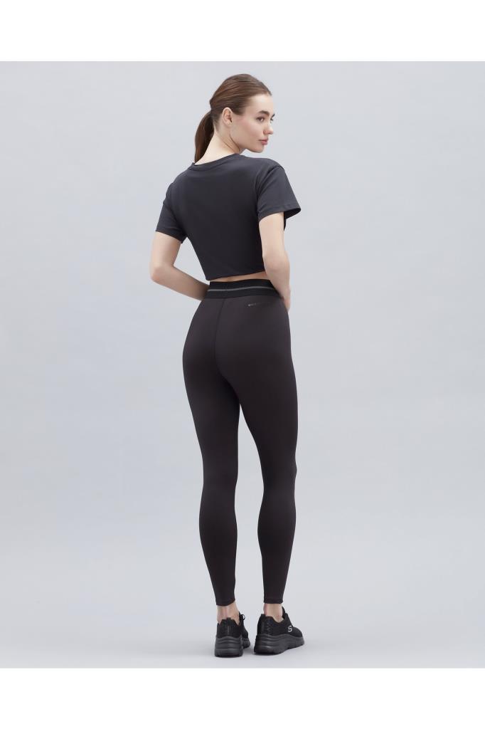 Skechers W Belt Detail Legging Kadın Siyah Tayt S212197 001