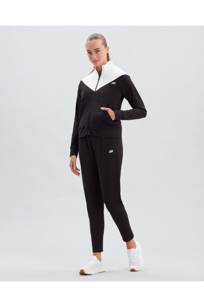 Skechers W Micro Collection Colorblock Suit Kadın Siyah Eşofman Takımı S212251 001