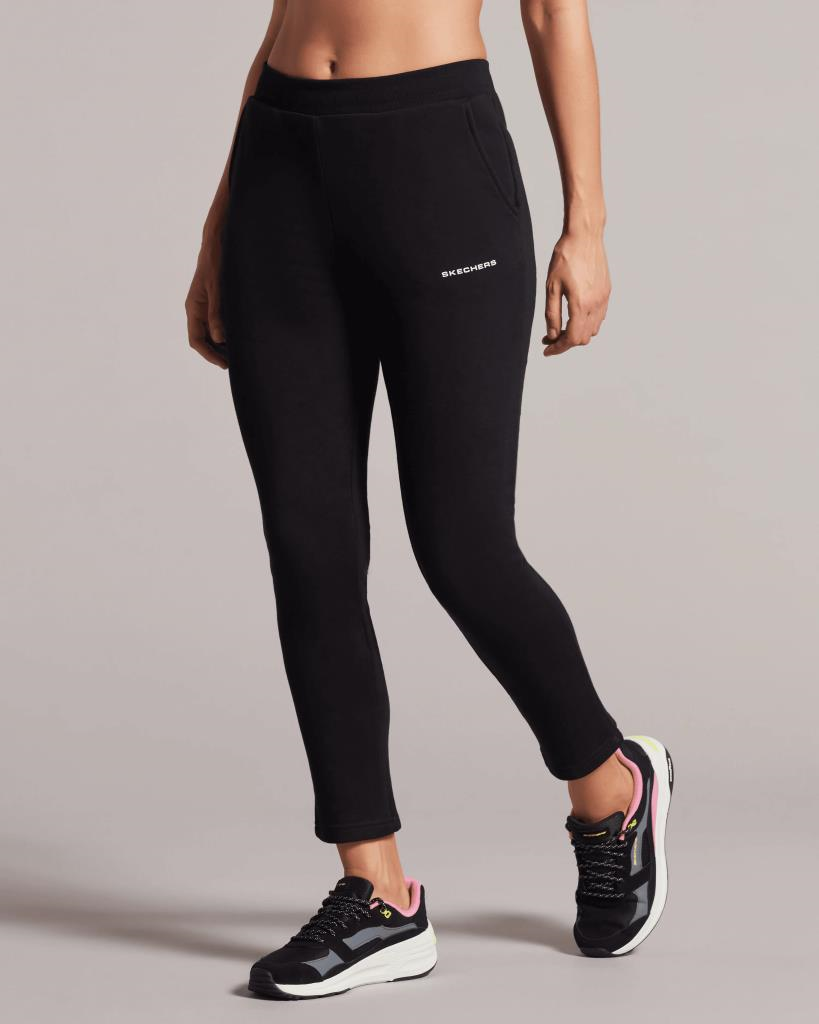 Skechers W New Basics Slim Sweatpant Kadın Siyah Eşofman Altı S212185 001