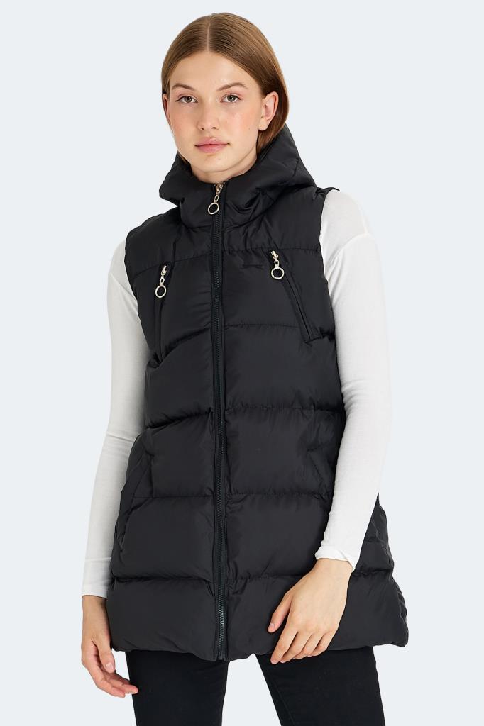 Slazenger Kadın Yelek Siyah GRETA Kadın Yelek Siyah ST23YK015-500