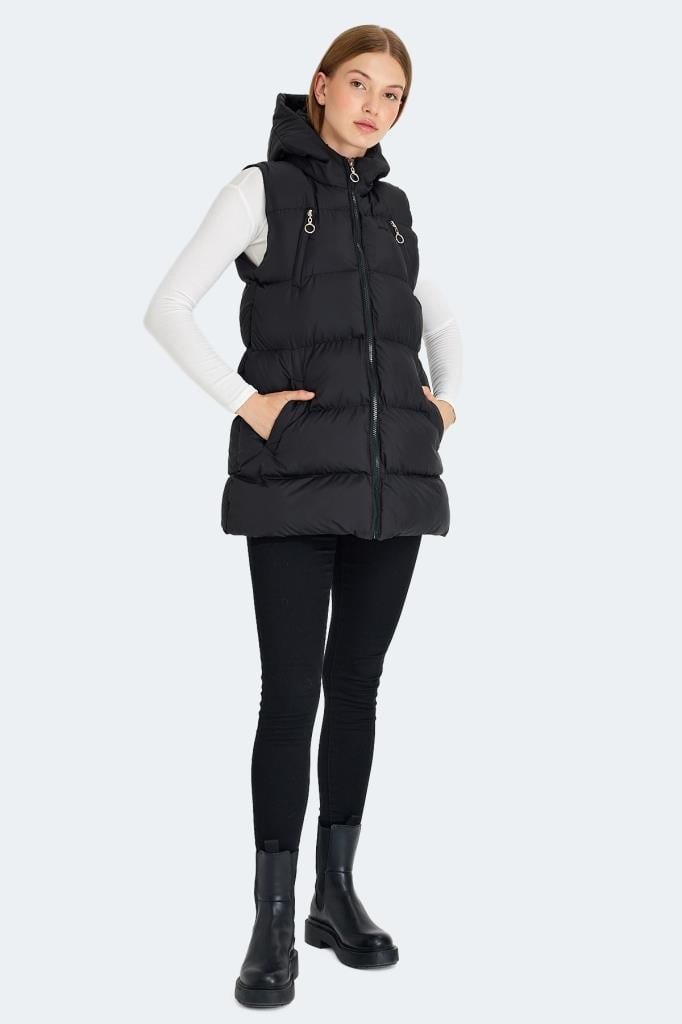 Slazenger Kadın Yelek Siyah GRETA Kadın Yelek Siyah ST23YK015-500