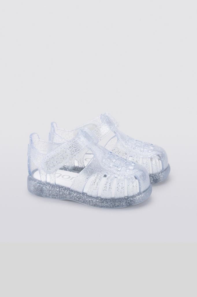 Tobby Gloss Glitter Kız Çocuk Şeffaf Simli Sandalet