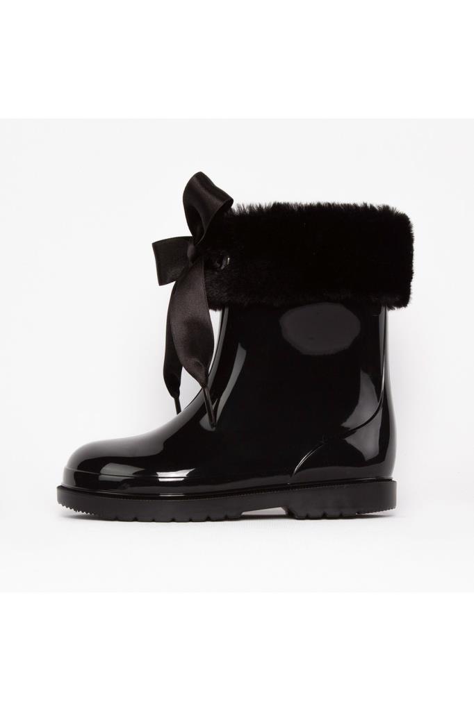 W10258 Bimbi Soft Çocuk Siyah Yağmur Çizmesi