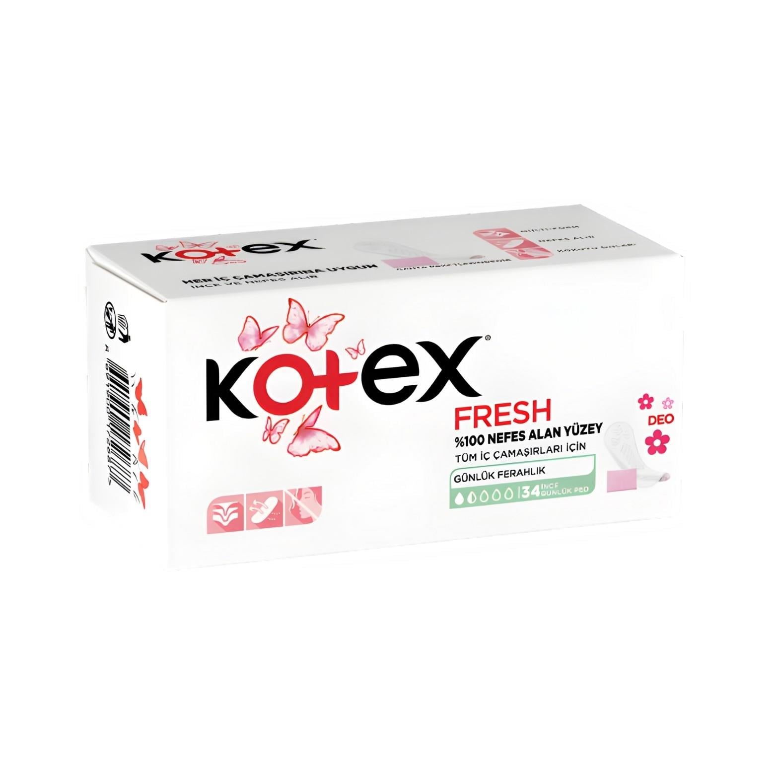 Kotex,Kotex İnce Günlük Deo 34'Lü Ped
