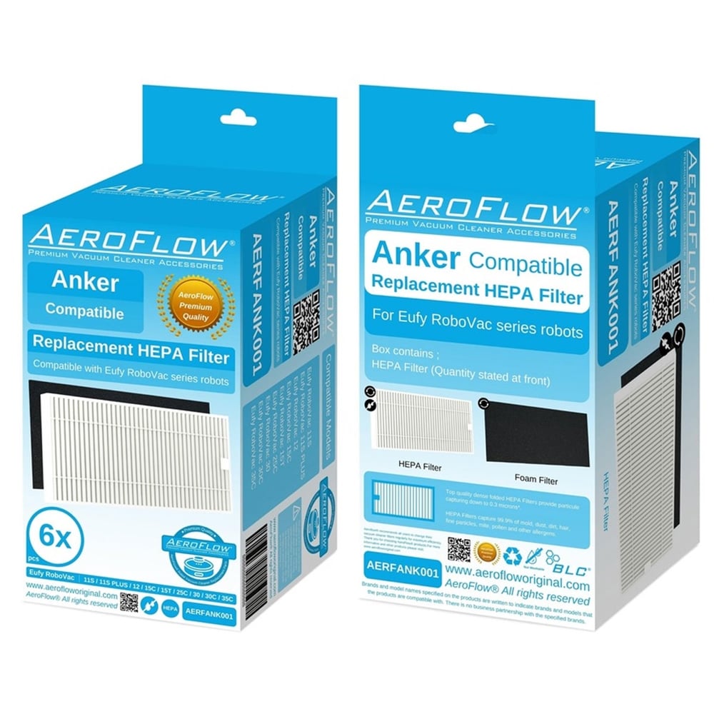 AeroFlow Anker Eufy RoboVac 35C Hepa Filtre - 6 Adet (Garantili)