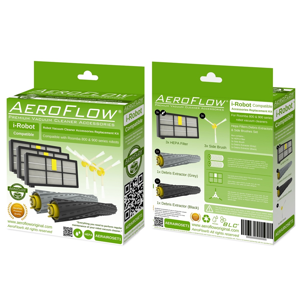 AeroFlow Orijinal iRobot Roomba 866 Süpürge Filtre Seti Garantili