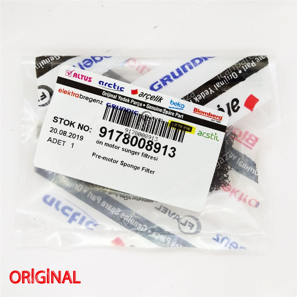 Arçelik S 7540T Süpürge Orijinal Motor Koruma Filtresi