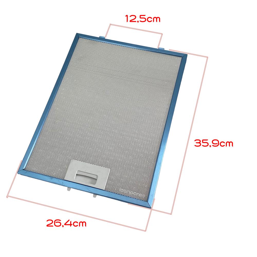 Balay Uyumlu En 26,4 cm Boy 35,8 cm Aspiratör Davlumbaz Metal Yağ Filtresi
