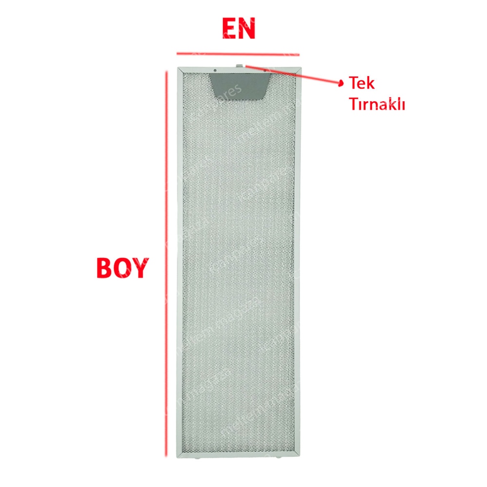 Dominox Uyumlu Davlumbaz 16,6X51,5 CM Tek Tırnaklı Aspiratör Yağ Filtre