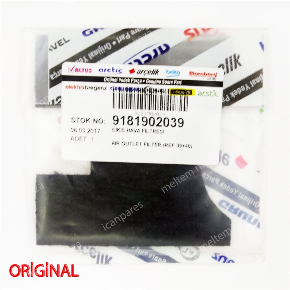 Beko BKS 5122 Süpürge Orijinal Hava Çıkış Filtresi