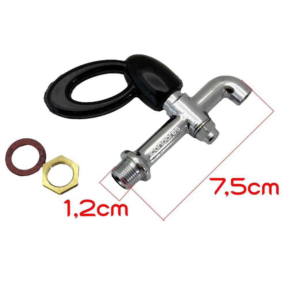Arçelik Uyumlu K3285P Semaver Musluğu Siyah