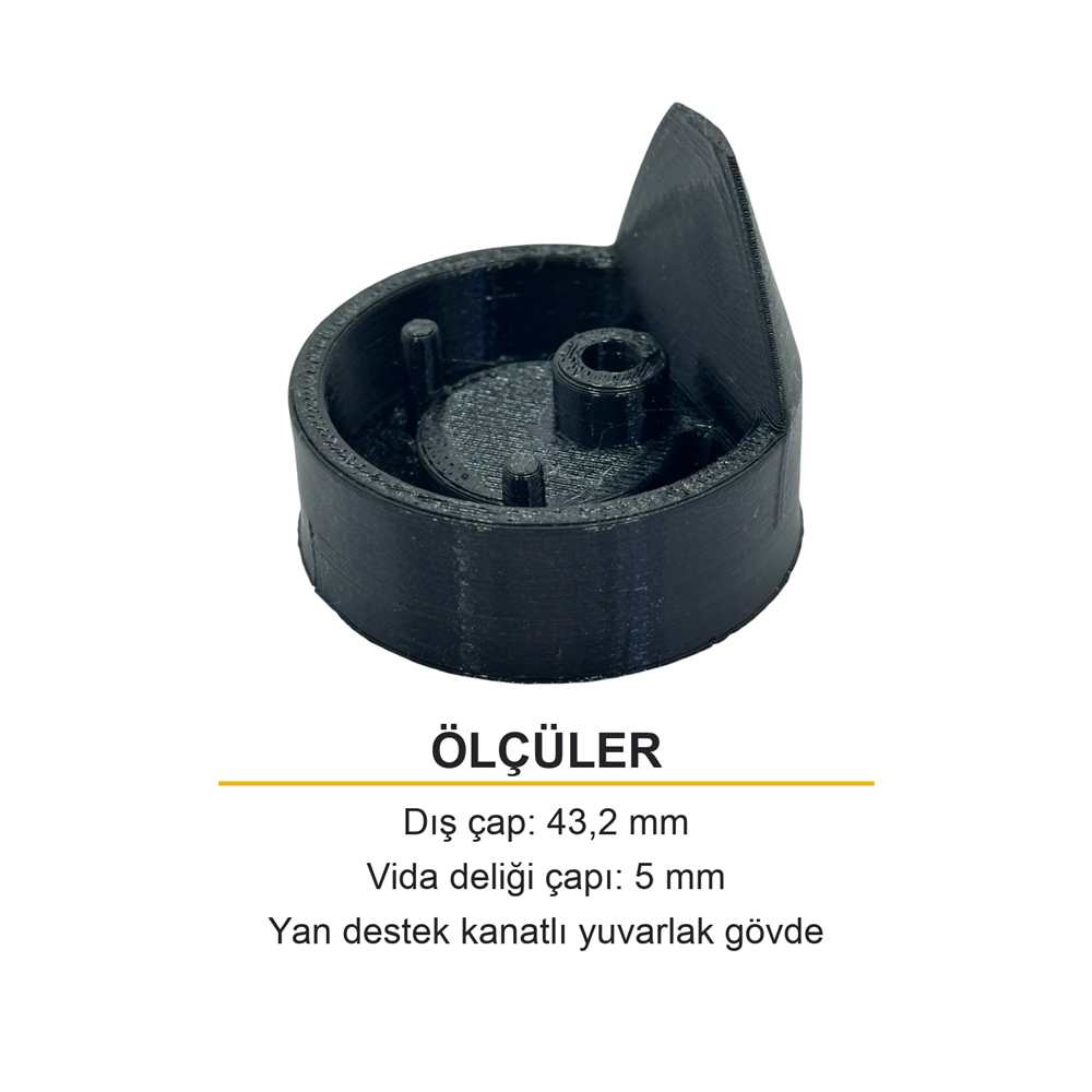 Bir Çok Marka İle Uyumlu Endüstriyel Çay Kazanı Ayağı Yuvarlak Büyük - 43 mm Çap