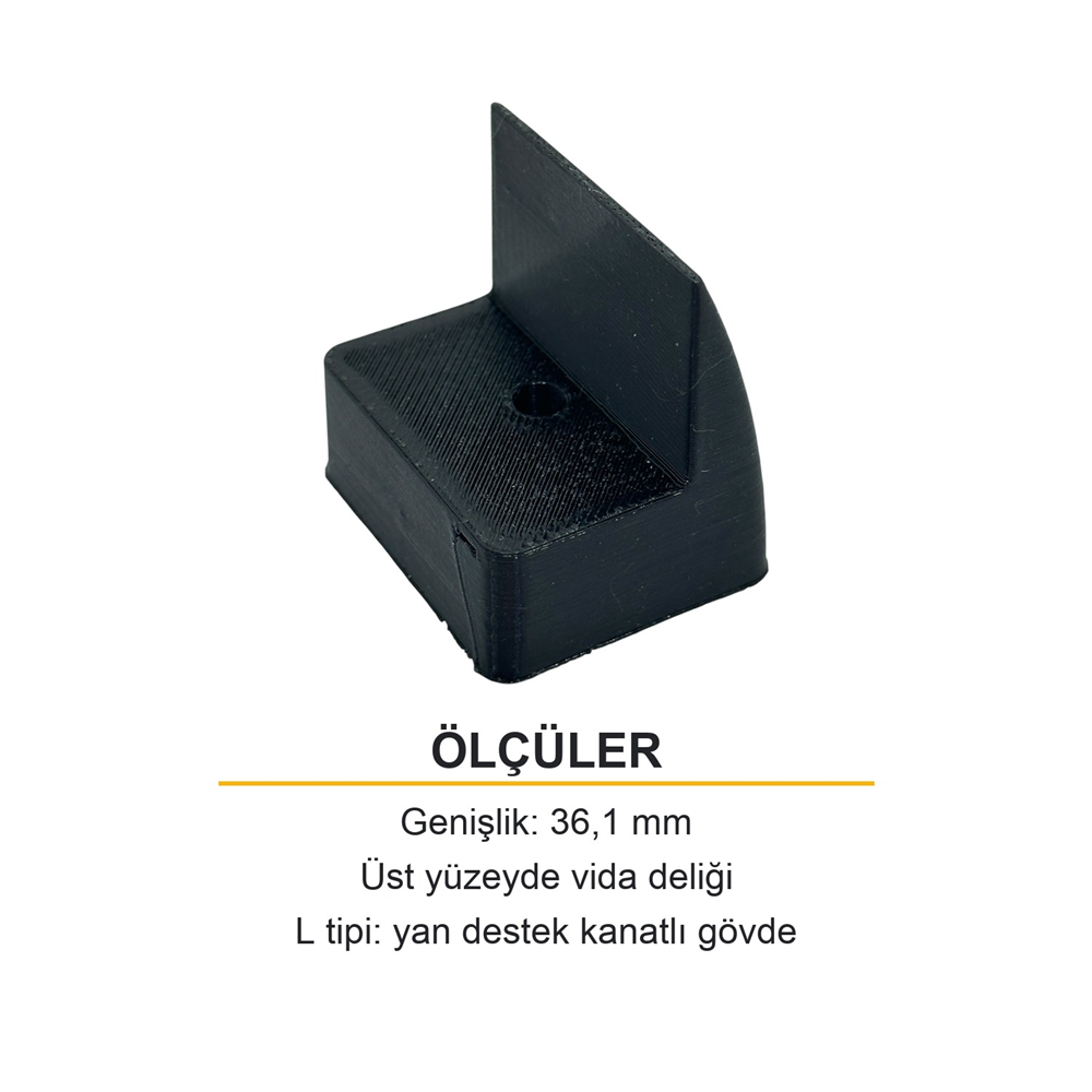Bir Çok Marka İle Uyumlu Endüstriyel Çay Kazanı Ayağı Dikdörtgen L Tipi - 36 mm Genişlik