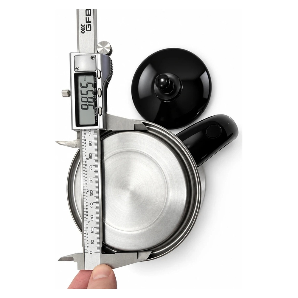 Çay Makinesi İçin Universal Metal Demlik Kapaklı - Süzgeç Hariç, 117 mm Taban
