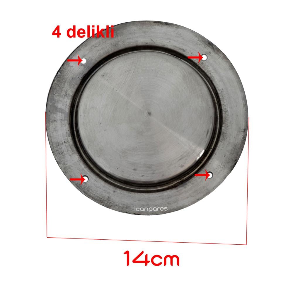 Gizli Çay Kazanı ve Semaver Rezistansı 220V 1650 Watt 14 cm 4 Delikli (Çift Elemanlı)