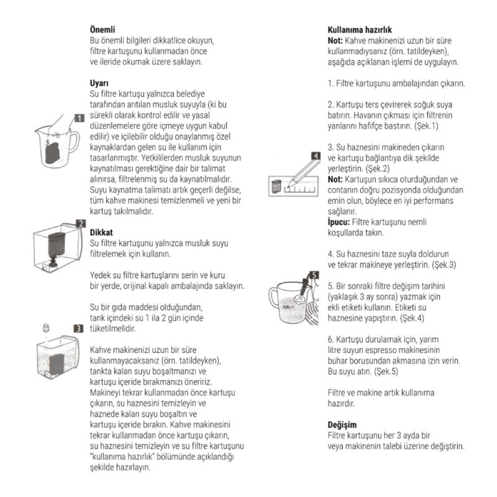 Philips Uyumlu EP3347 LatteGo Kahve Makinesi AquaClean Kireç ve Su Filtresi - 421945032231 - 421945062931