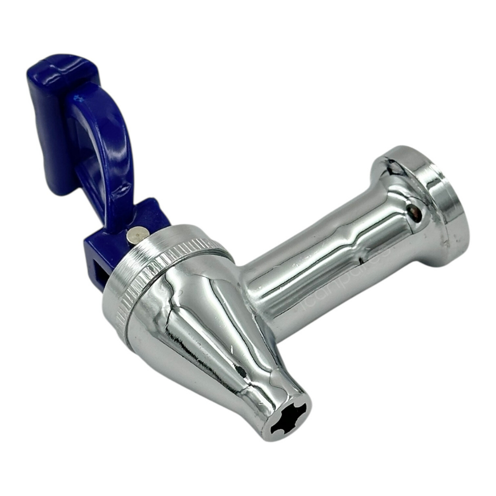 Semaver Musluk Göstergesiz, İçten Dişli, Basmalı, Demir, Mavi Saplı, Kayalar Kazan ve Çaycı Musluğu 7,5cm