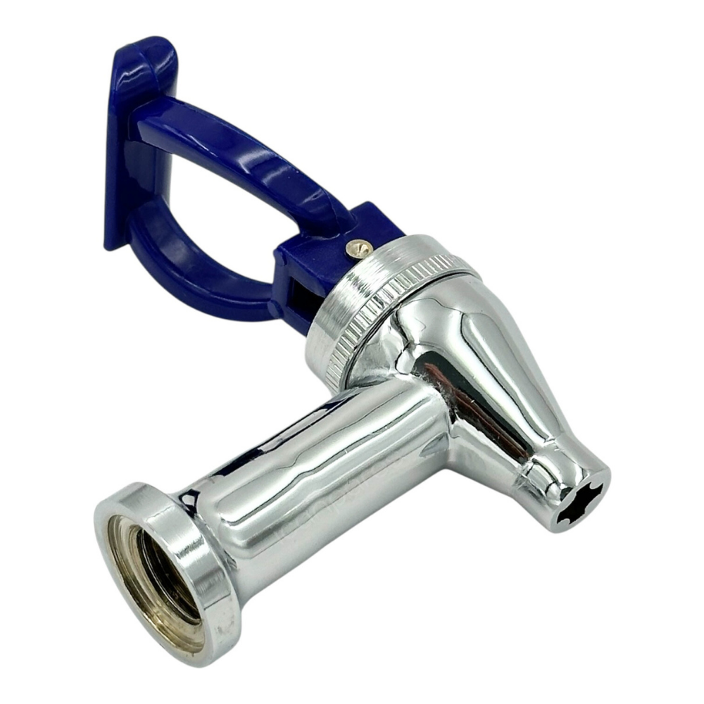 Semaver Musluk Göstergesiz, İçten Dişli, Basmalı, Demir, Mavi Saplı, Kayalar Kazan ve Çaycı Musluğu 7,5cm