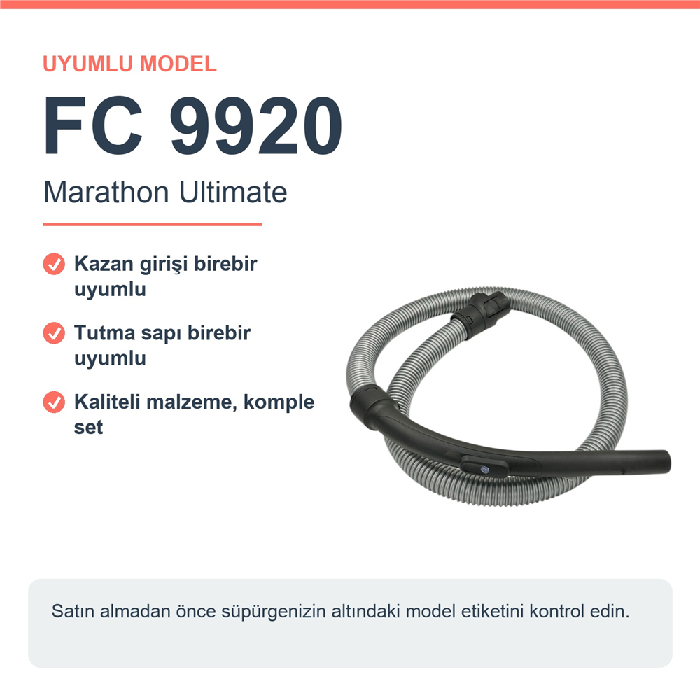Philips Uyumlu FC 9920 Marathon Ultimate Süpürge Hortumu Tutma Saplı Kazan Girişli CP0698