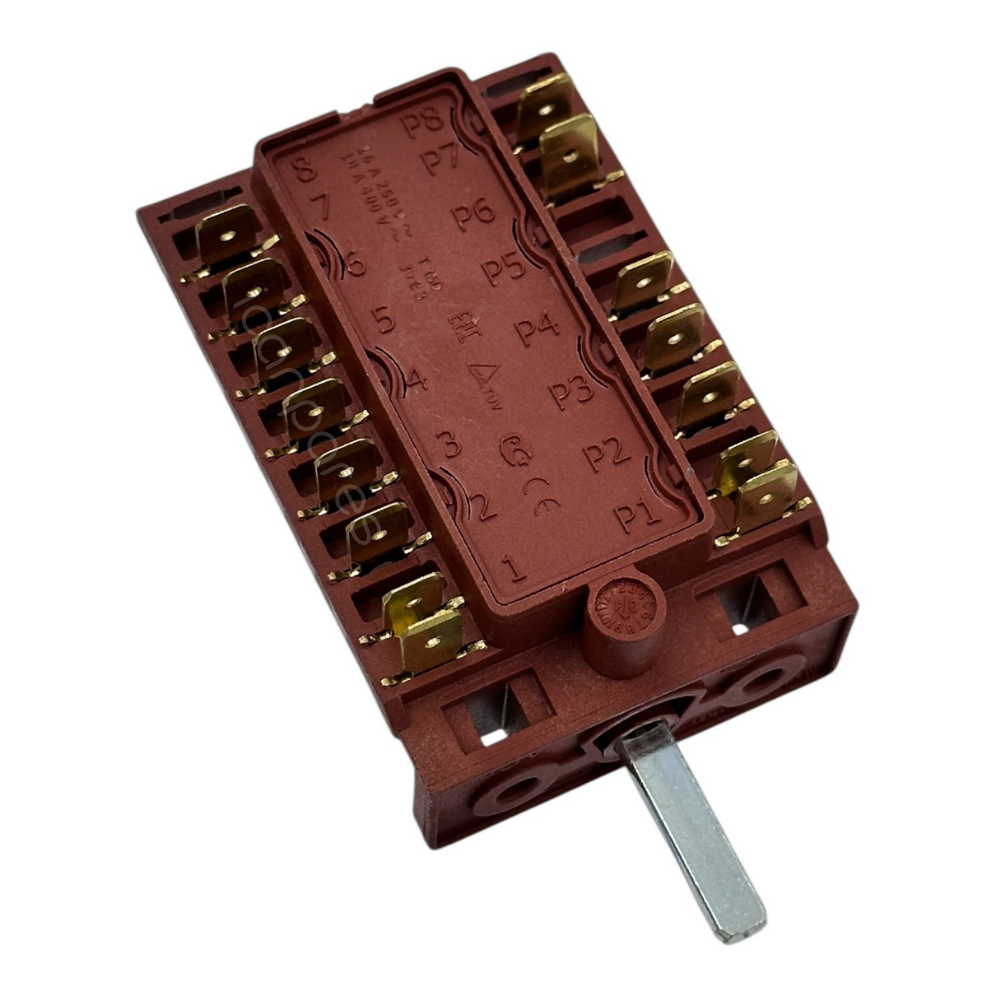 Fırın Komütatörü 8 Yollu Çevirmeli Anahtar 16A 250V Universal