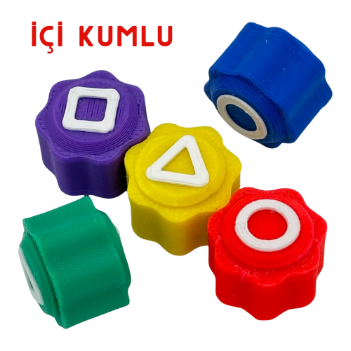 Squid Game Kumlu Model Oyun Taşı – 5 Taş Seti Renkli Taş Gonggi, Beş Taş, Kalamar Oyunu