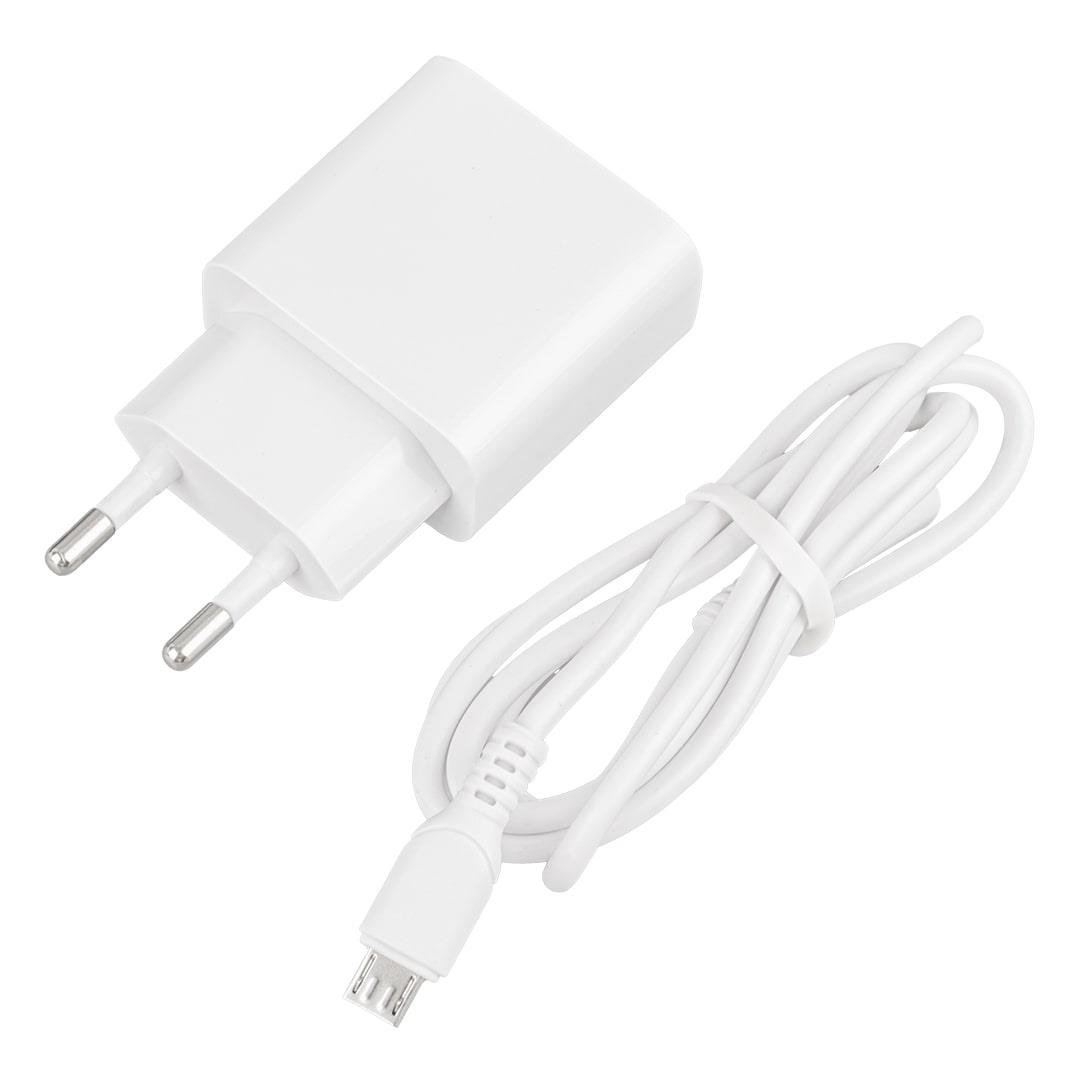 Hızlı Şarj Adaptörü + Micro USB Kablo Weko WK-21436 M7 2.1A (Beyaz)