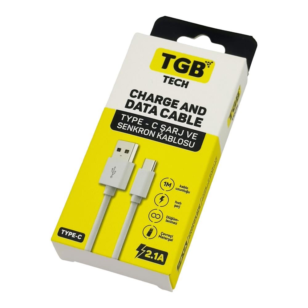 TGB Usb To Type C Şarj Kablosu (TGB-017) Type-C Şarj ve Senkron Kablosu