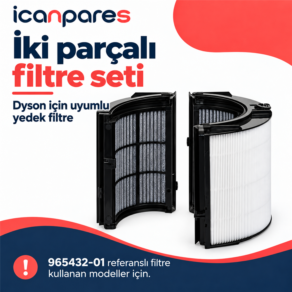 Dyson Uyumlu Purifier Cool TP07 Hava Temizleyici Filtresi 965432-01 - 360° HEPA + Karbon