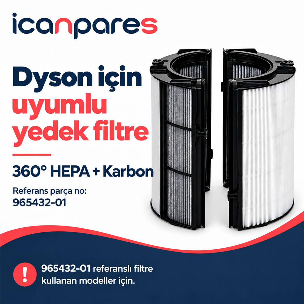 Dyson Uyumlu Purifier Hot+Cool Autoreact HP7A Hava Temizleyici Filtresi 965432-01